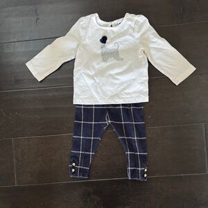 Janie and Jack White and Navy Kids Matching Set